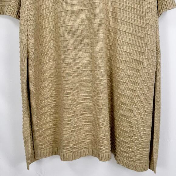 Soft Surroundings Women's Metallic Knit Longline Cardigan Sweater XL Tan - Picture 8 of 12